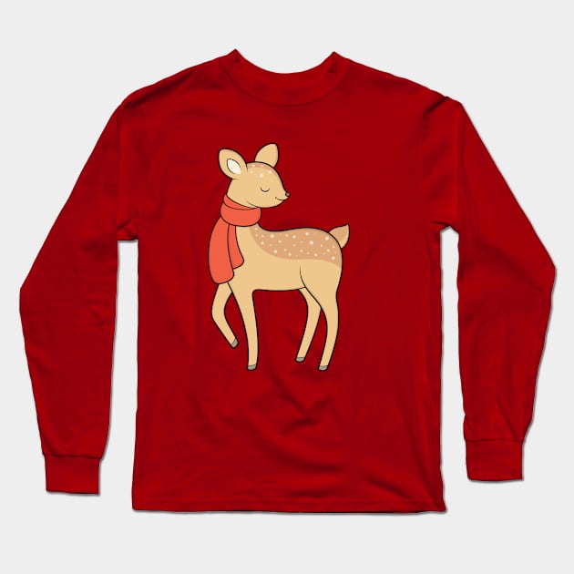 Deer Long Sleeve T-Shirt by kimvervuurt